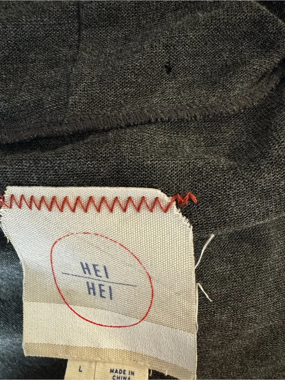 Hei Hei by Anthropologie Olive Green Utility Jacket with Gray Draping - Size L